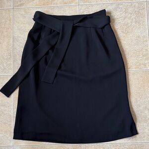 Harve Benard Navy Tie-Front A-Line Skirt